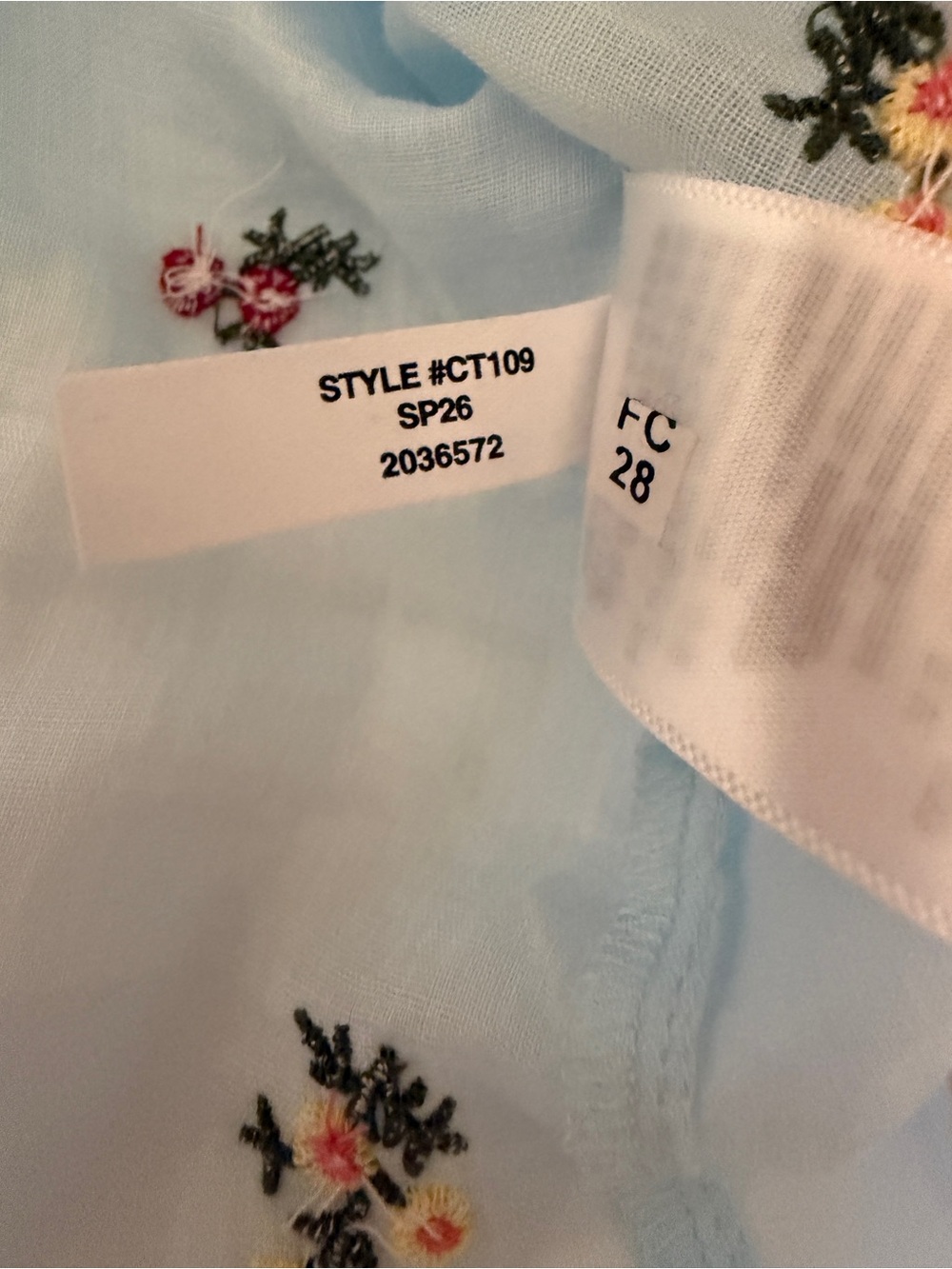 JCREW Pintuck shell top in ramie with embroidered florals Size 4 CT109 NWT - Picture 12 of 14